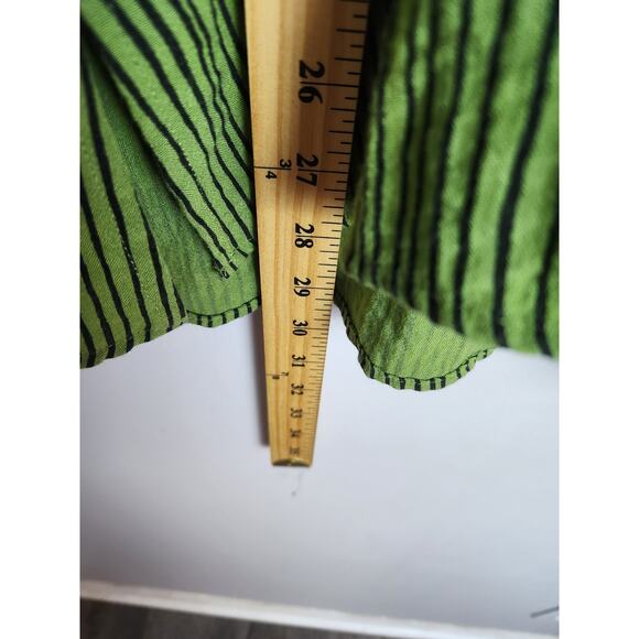 Ali Miles mixed print button front blouse sz 1X art to wear Lagenlook Careerwear - Picture 8 of 8